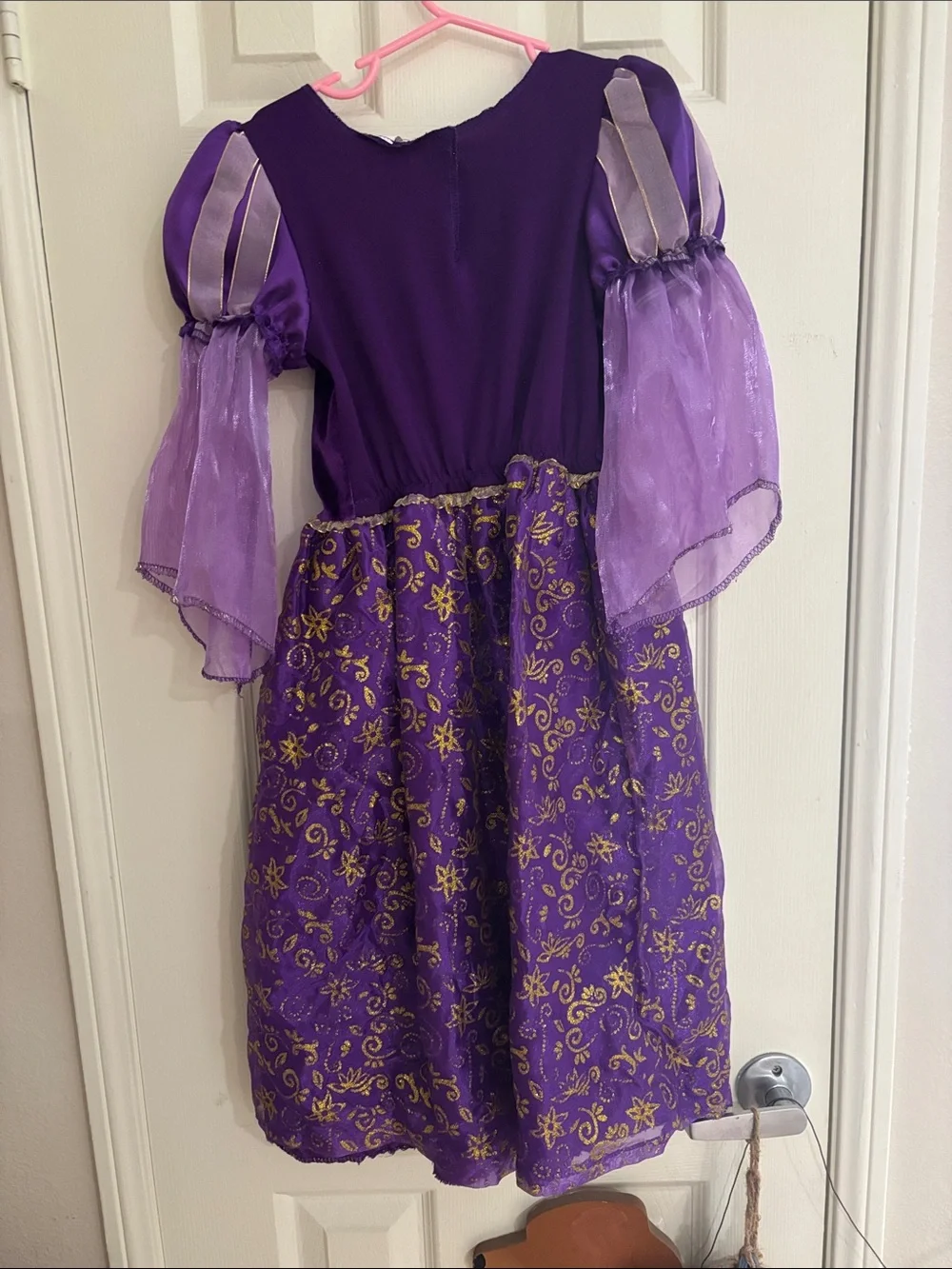 Disney Rapunzel  Princess Costume Dress with Gold Accents